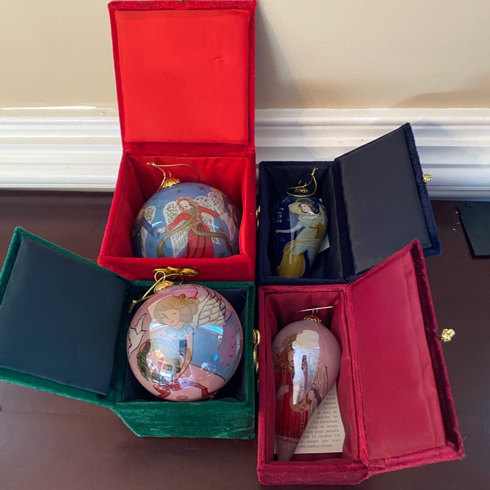 Four Pier 1 Li Bien Angel Christmas Ornaments